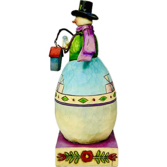 Jim Shore WARM AND COZY 2008 Snowman Figurine with Birdhouse and Bird #4010362 - Picture 2 of 10